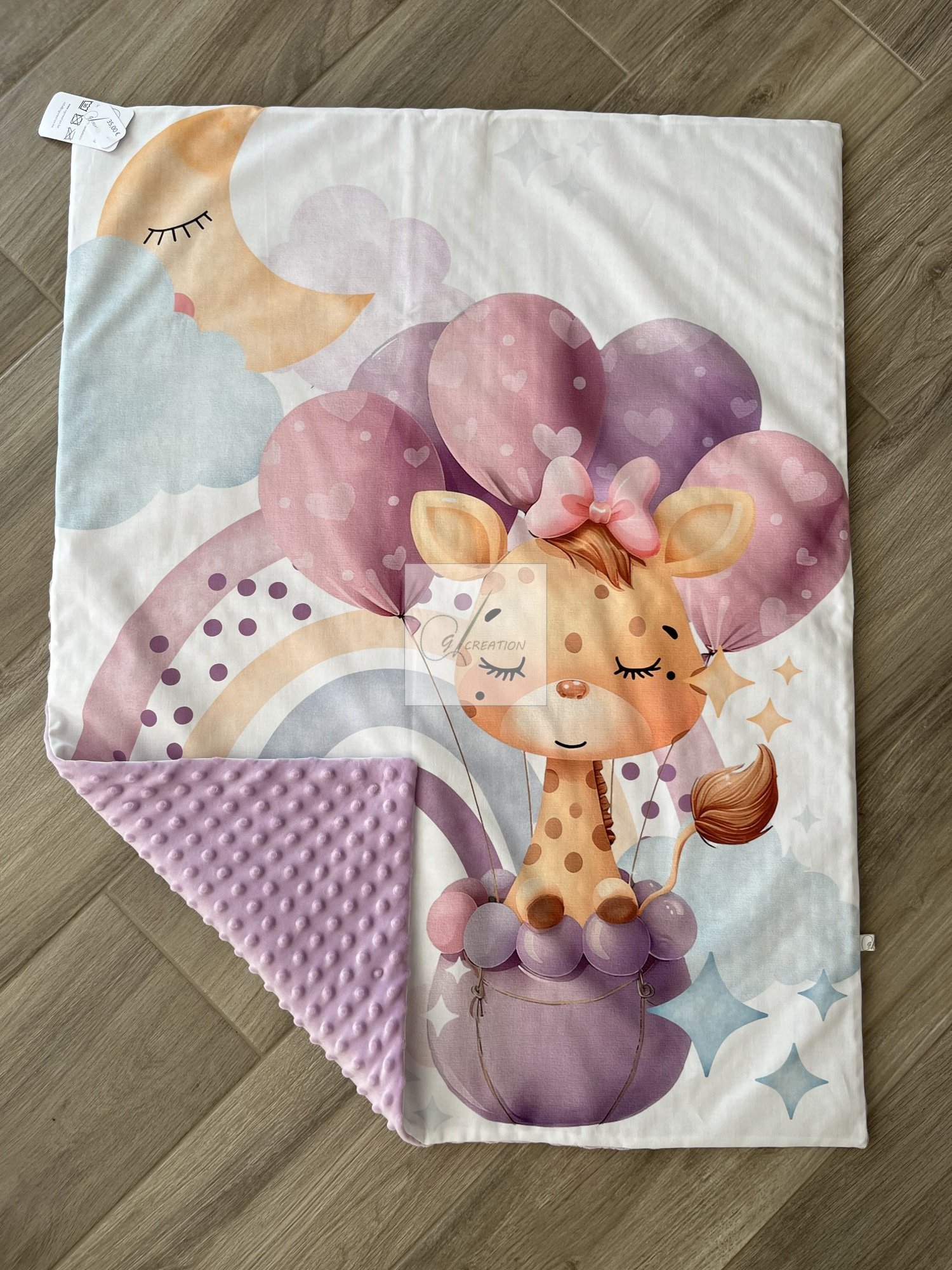 Couverture Panneau (Couverture Girafe aux Ballons — ± 70/100cm)